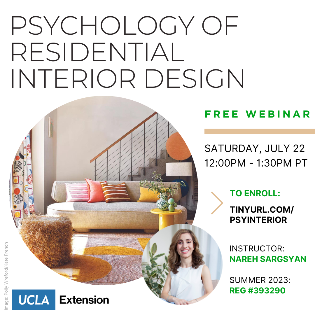 PSYCHOLOGY OF RESIDENTIAL INTERIOR DESIGN / FREE SEMINAR