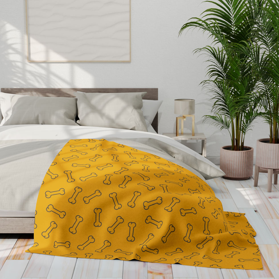 Thumbnail: Mustard Arctic Fleece Dog Blanket