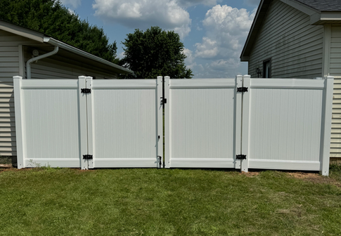 White Vinyl Fence Installation Photo