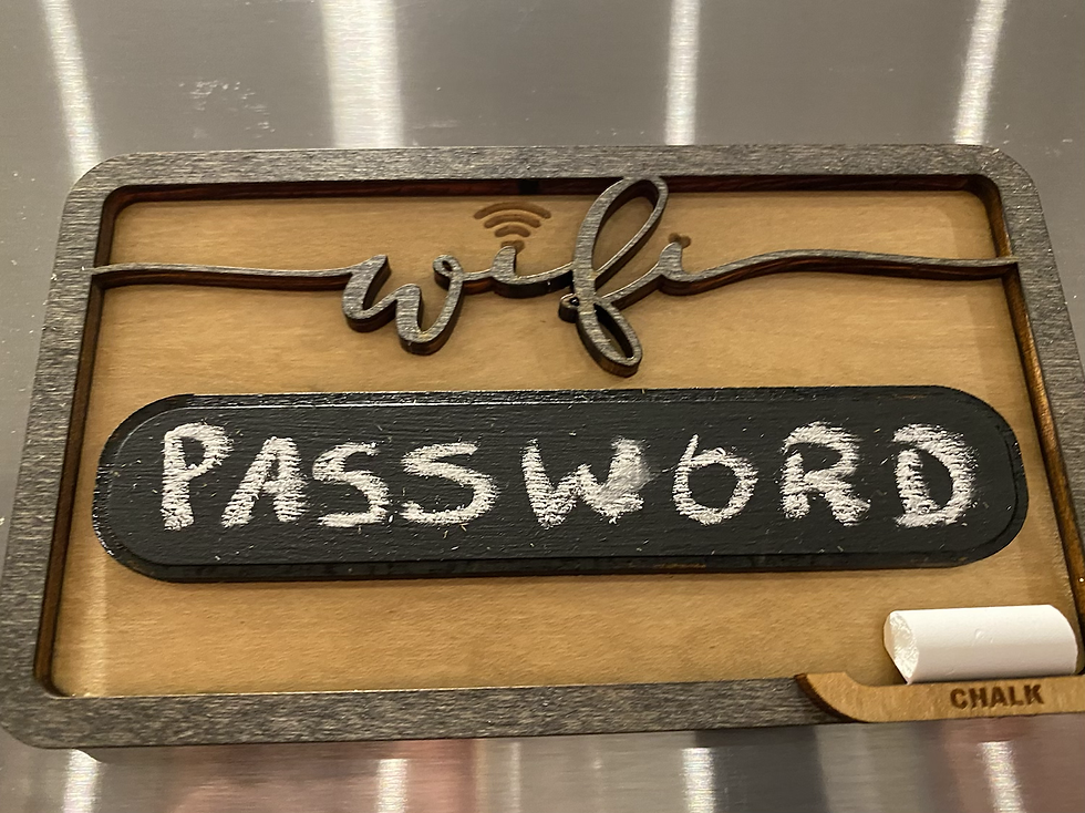 Wi-Fi password fridge magnet