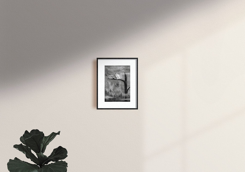 Miniature : Hibou - Impression giclée