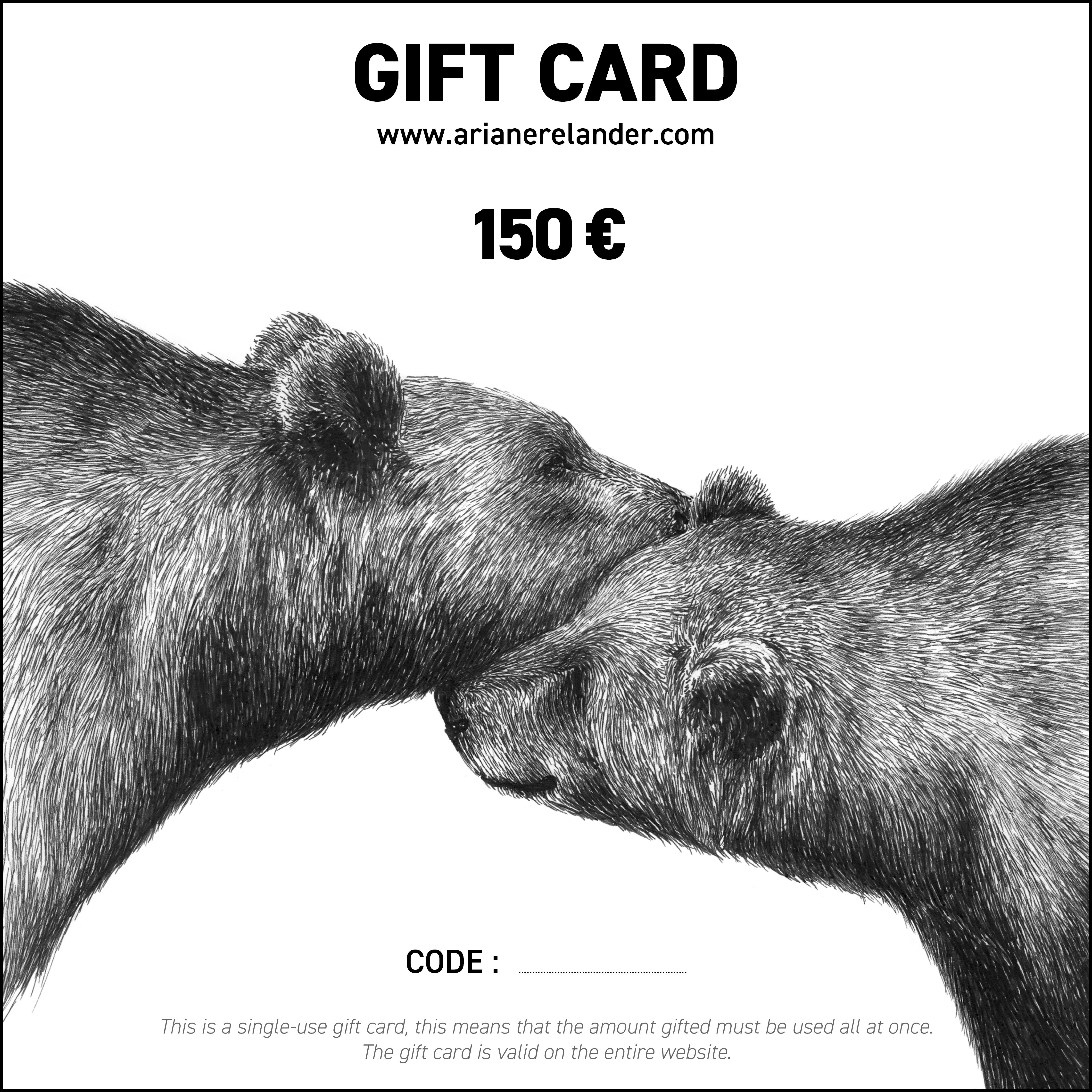 Gift card - 150€ - printable