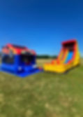 car and big slide inflatables