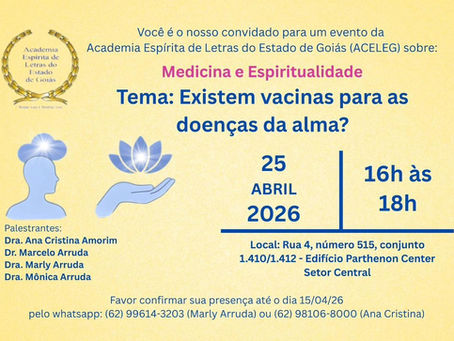 Existem vacinas para as doenças da alma?