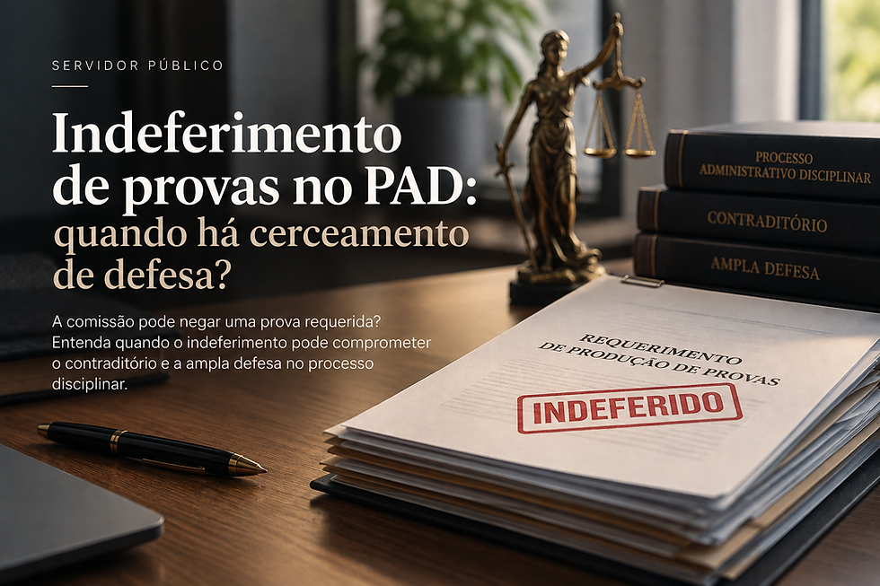 Indeferimento de provas no PAD
