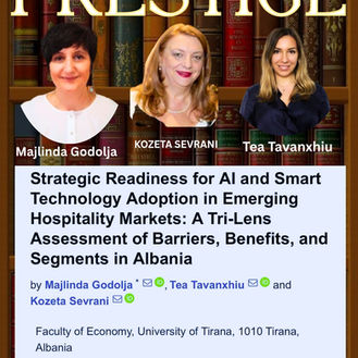 Anilzë e studimit të Prof. Kozeta Sevranit dhe grupit (artikulli në MDPI 2025) – të dhënat kryesore, korniza Tri-Lens, barrierat, përfitimet, segmentimi i tregut dhe konteksti i Shqipërisë janë