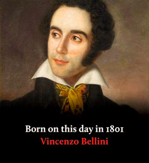 223 vite më parë u lind kompozitori italian Vincenzo Bellini