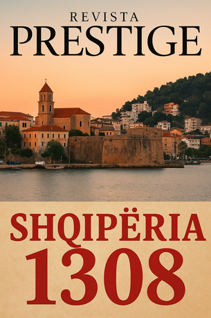 Shqiperia viti 1308 dhe përshkrimin real nga dorëshkrimi mesjetar Descriptio Europae Orientalis, si dhe burime shkencore.