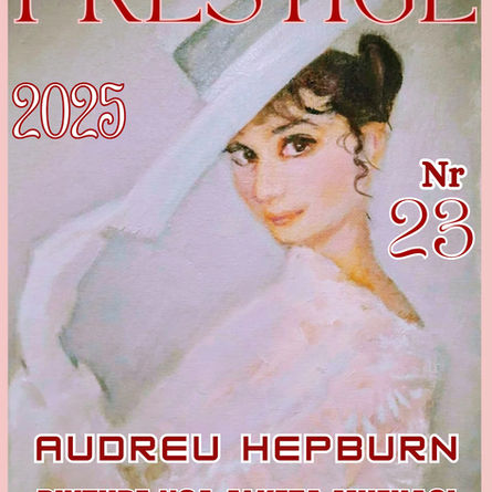 Piktura që paraqitet në kopertinën e Revista Prestige është një vepër delikate dhe plot ndjeshmëri artistike.