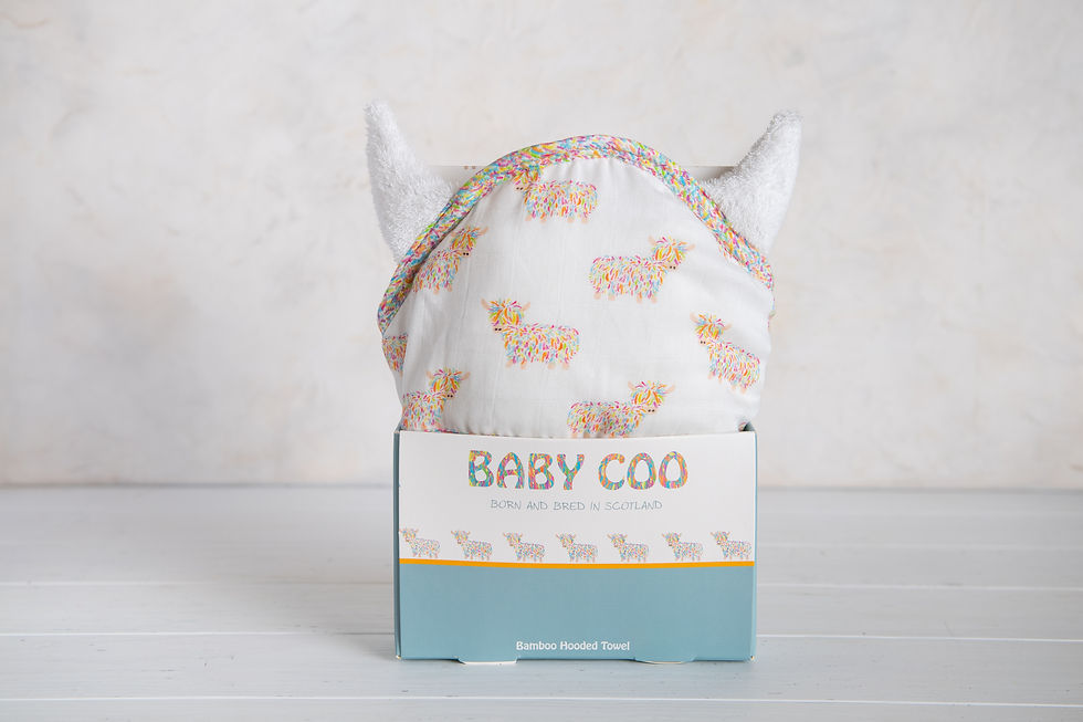 Thumbnail: Highland Cow Bamboo Baby Towel