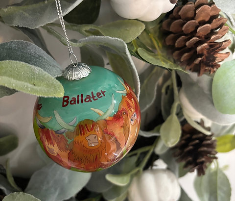 Ballater - Hand-Painted Glass Bauble
