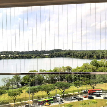 Coastal condo sea view High tension invisible grilles Singapore