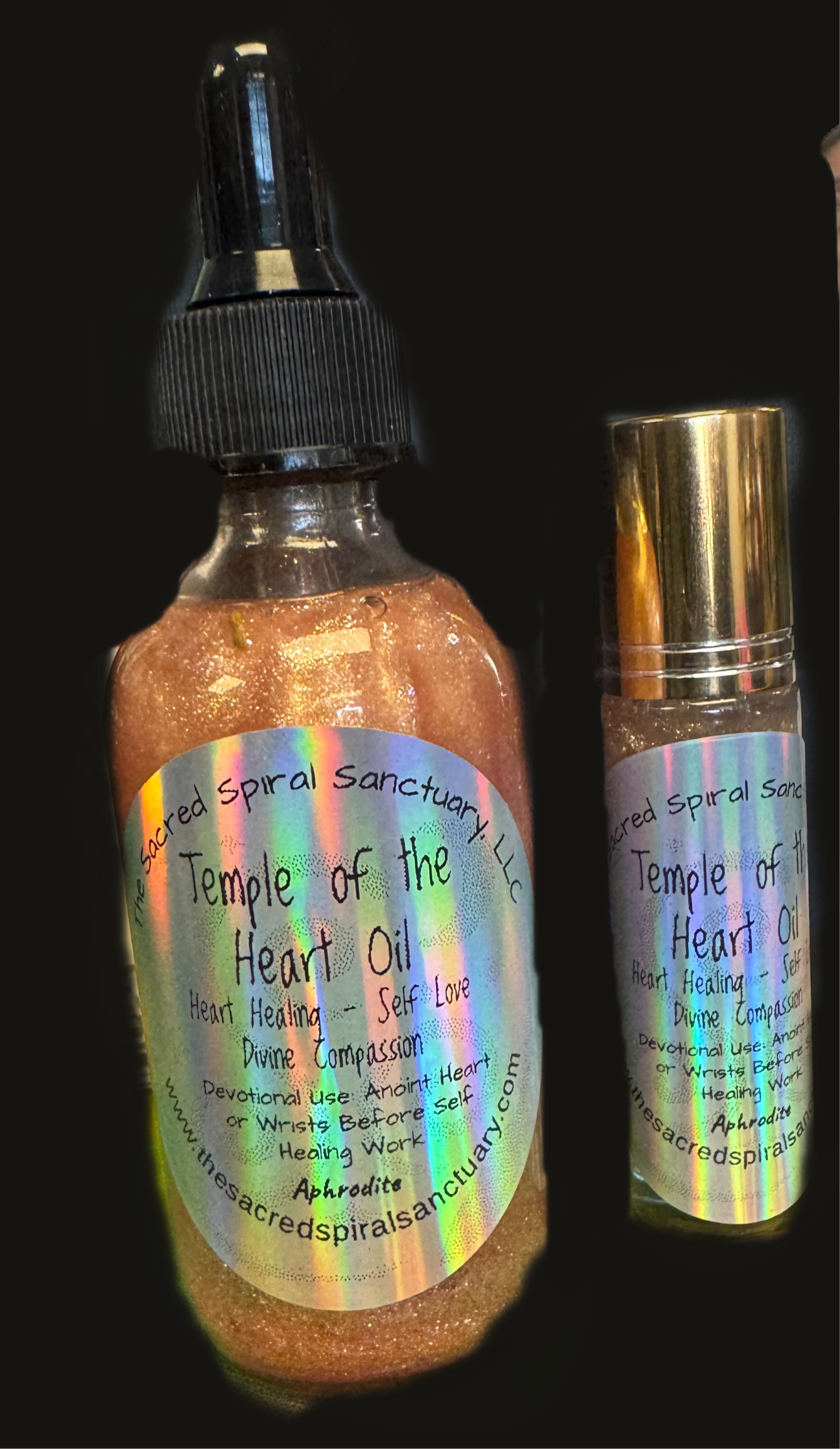 Temple of the Heart Body Oil for emotional healing, love, compassion, and heart opening.