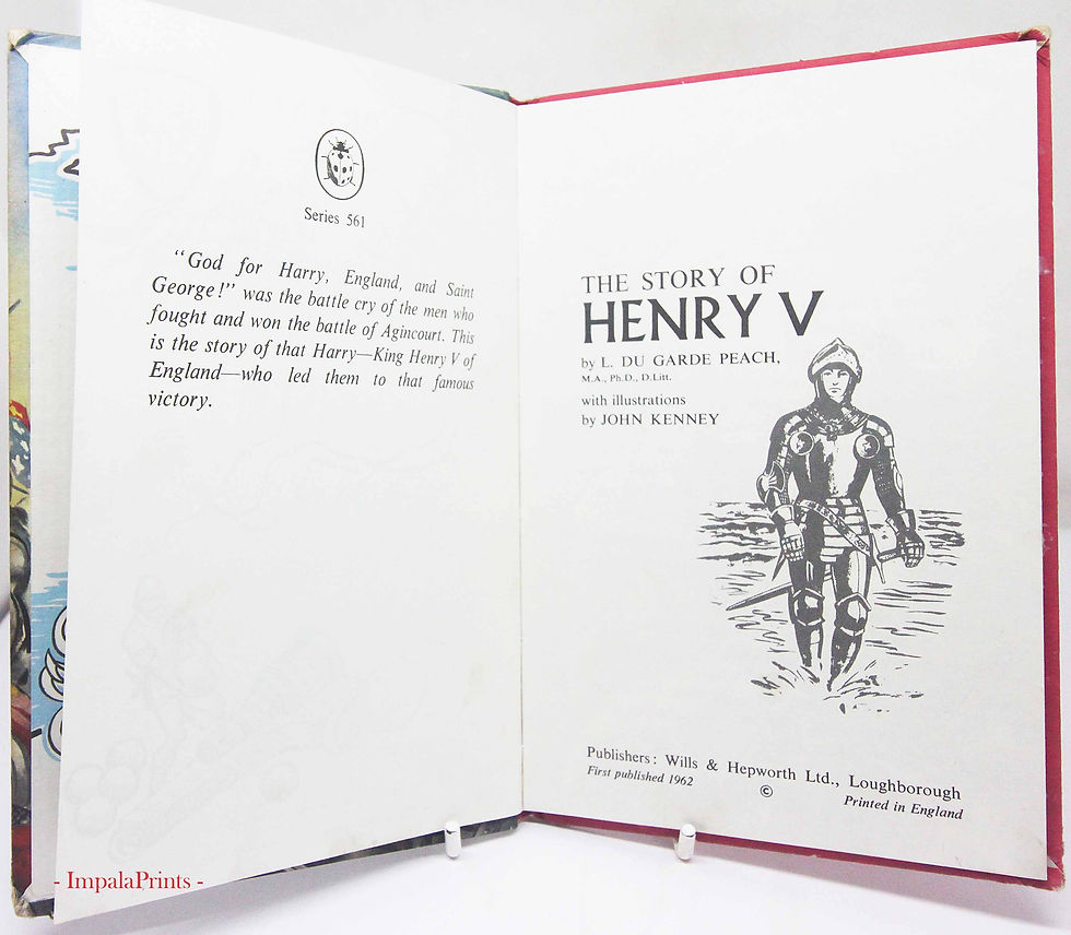 Thumbnail: Henry V History book Ladybird Book Childrens collectable Vintage factual Illustr