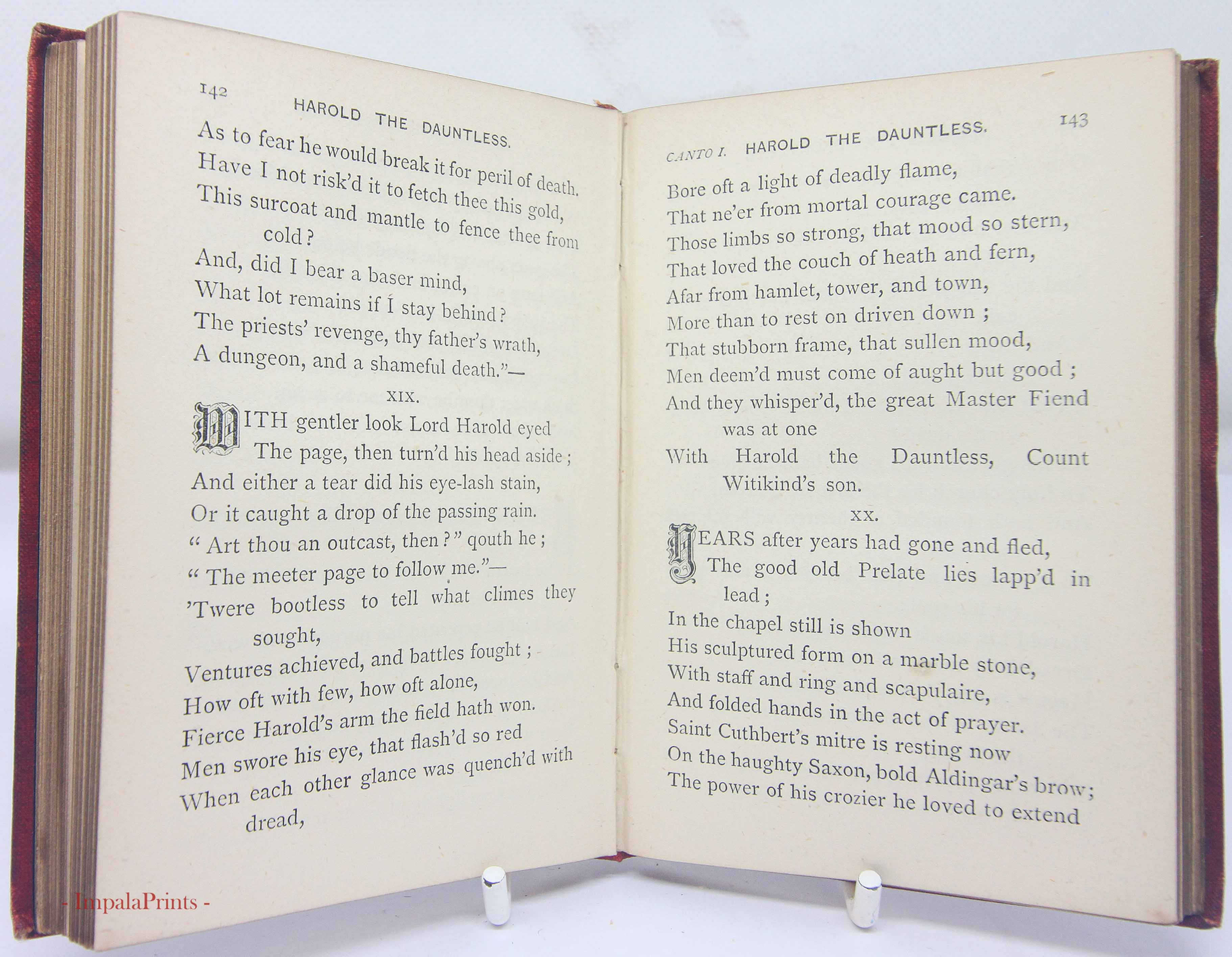 Scott Poetical Works 1876 Antique Hardback Book Vintage Gift Collectable Poetry