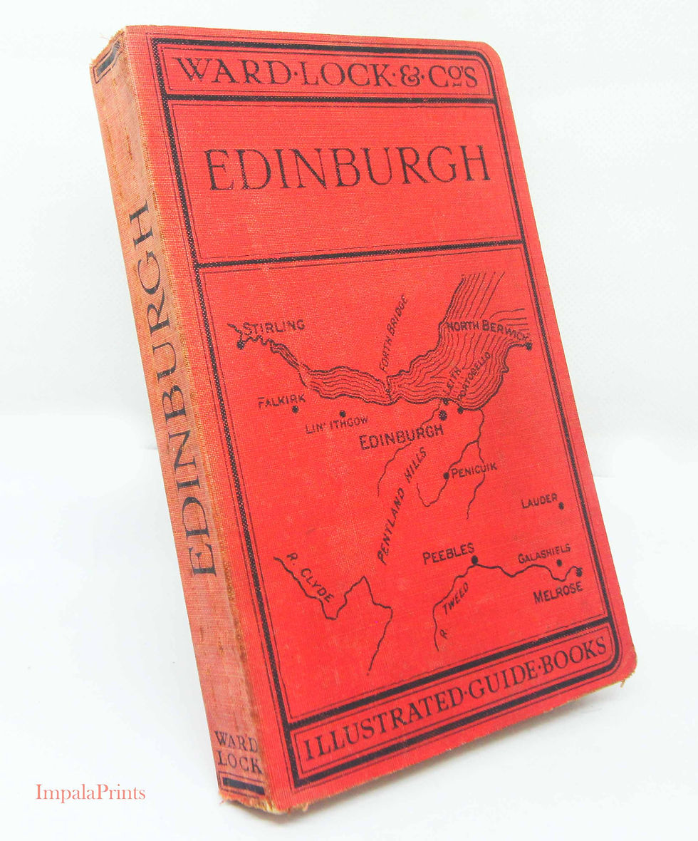 Thumbnail: Edinburgh Illustrated Guide Book Vintage Scotland Travel Book | Ward Lock | Hist