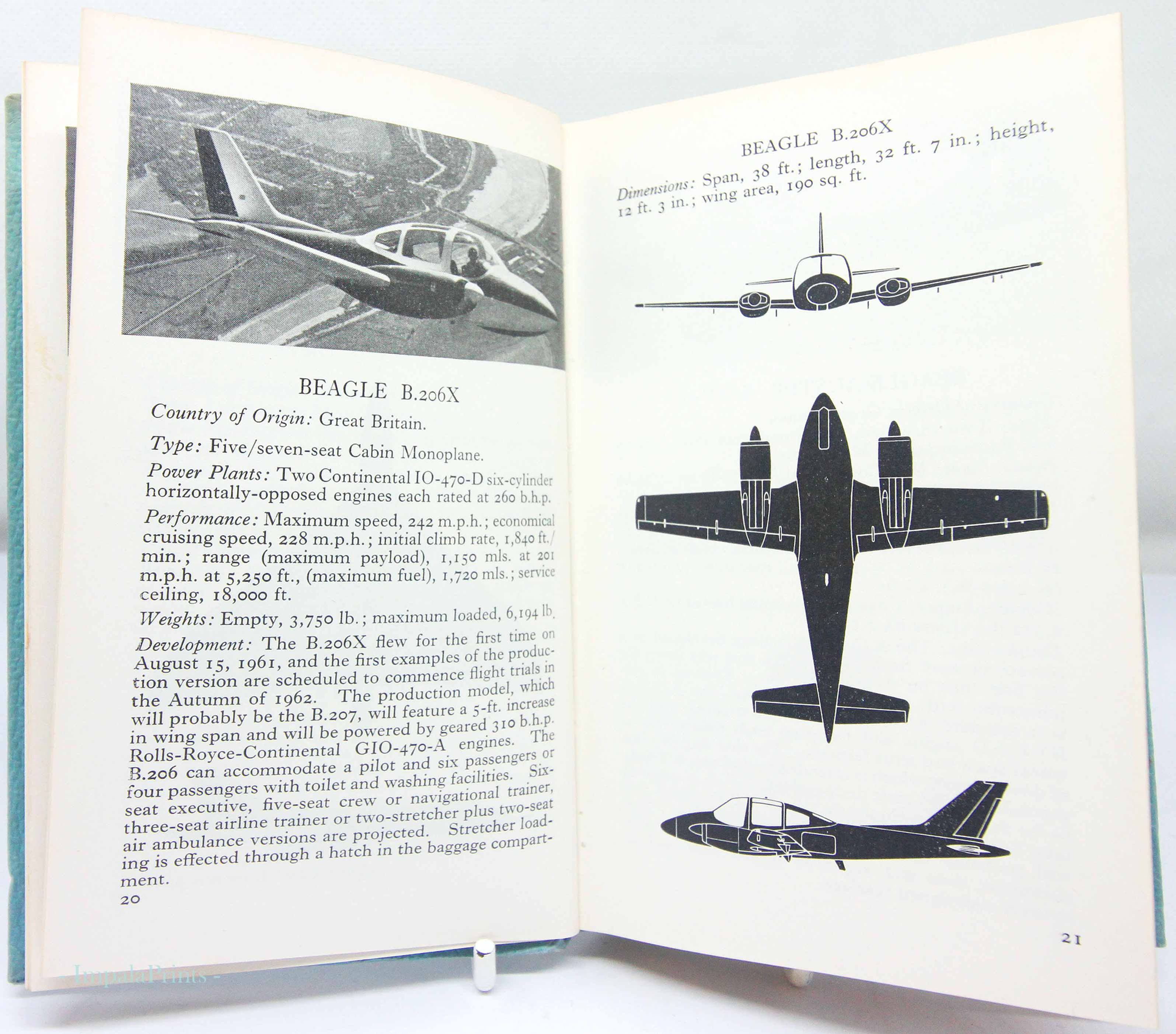 Vintage Aircraft guide 1962 Aviation book illustrated and spotters guide aircraf