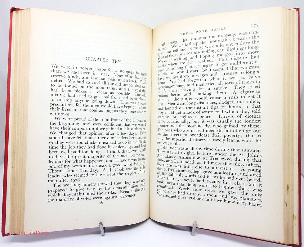 Thumbnail: These Poor Hands – Vintage Welsh Mining biography History book & Industrial Hist