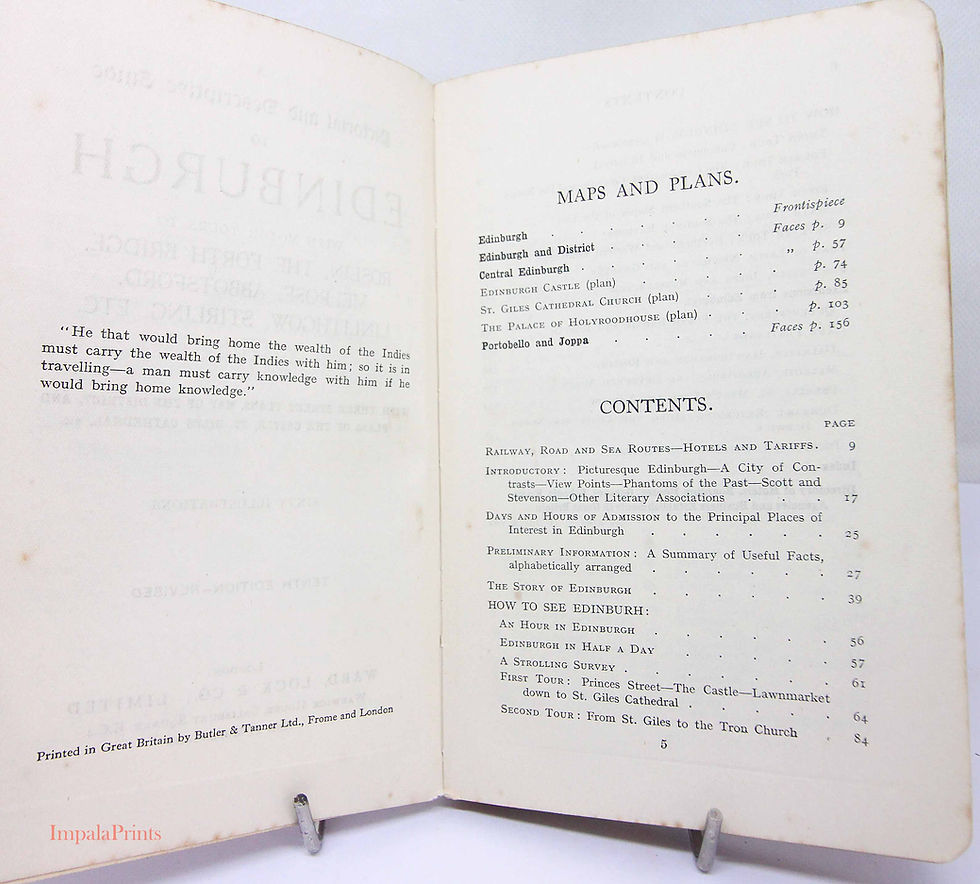 Thumbnail: Edinburgh Illustrated Guide Book Vintage Scotland Travel Book | Ward Lock | Hist