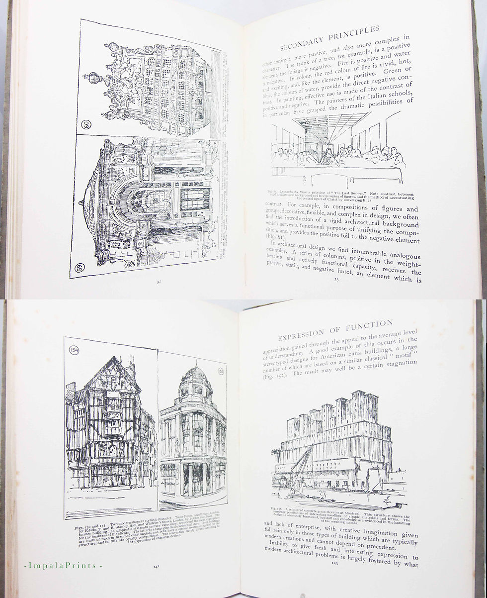 The Principles of Architectural Composition 1924 Vintage Howard Robertson Illust