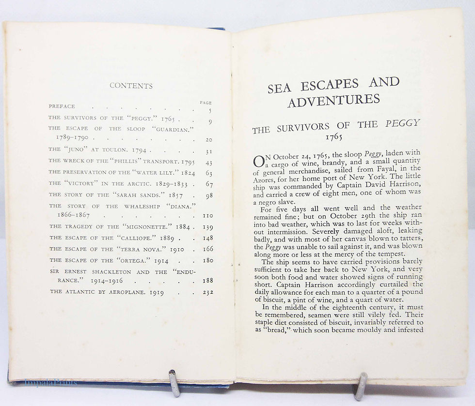 Thumbnail: Sea Escapes and Adventures by Taffrail 1939 Vintage Book, Maritime Stories, Naut