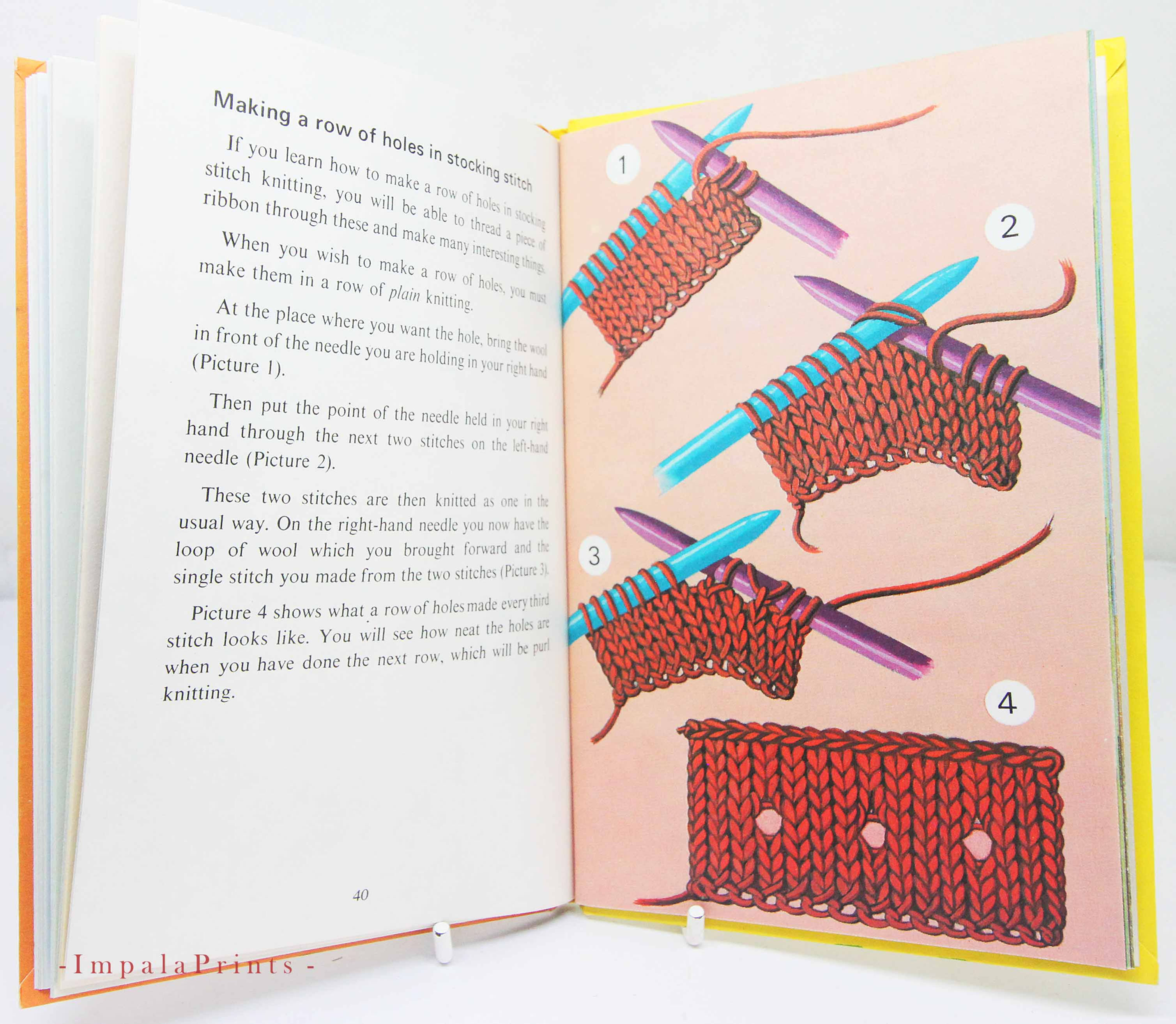 Knitting 1972 Ladybird Book Children's craft book collectable Vintage factual Il