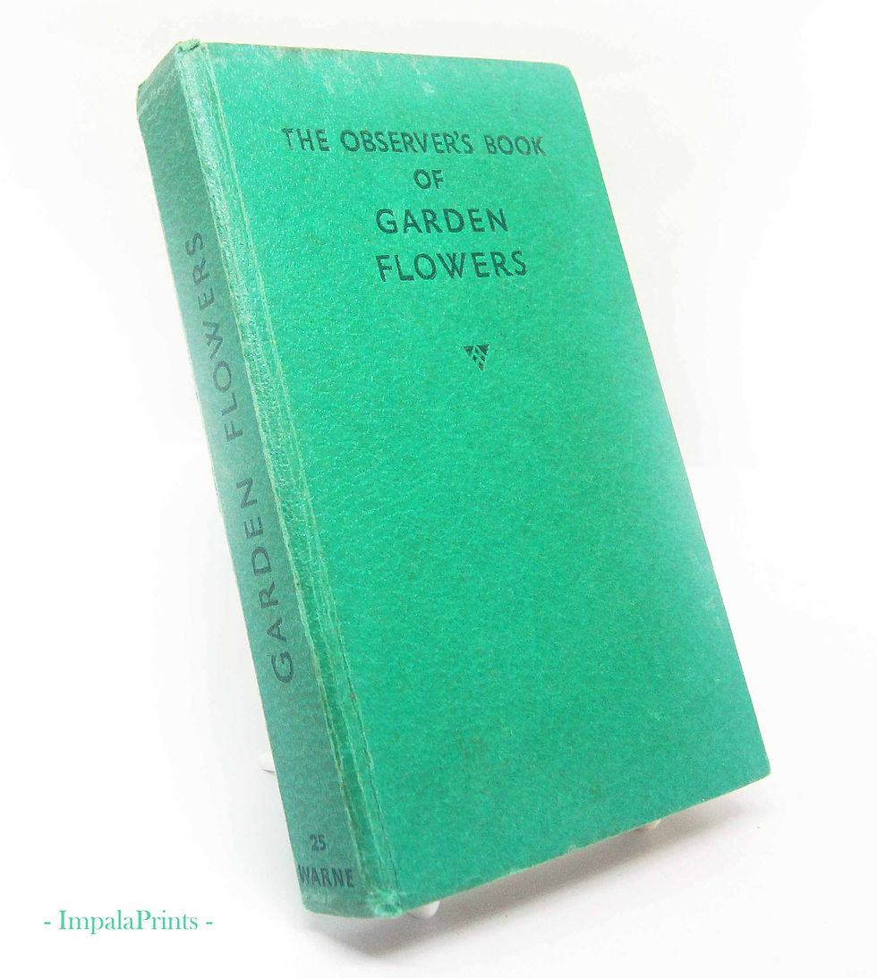 Thumbnail: Vintage Wild Flowers Illustrated Plants Flower Picture book Flowers guide Old Re