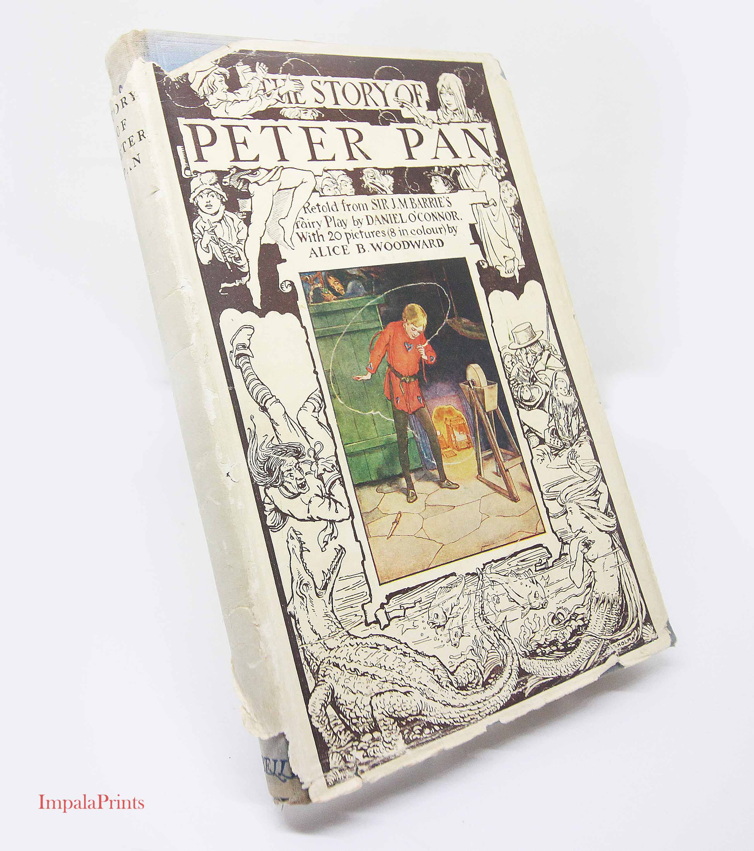 Peter Pan Vintage 1940s Book | Classic Children’s Book | Red Hardback | Old Coll