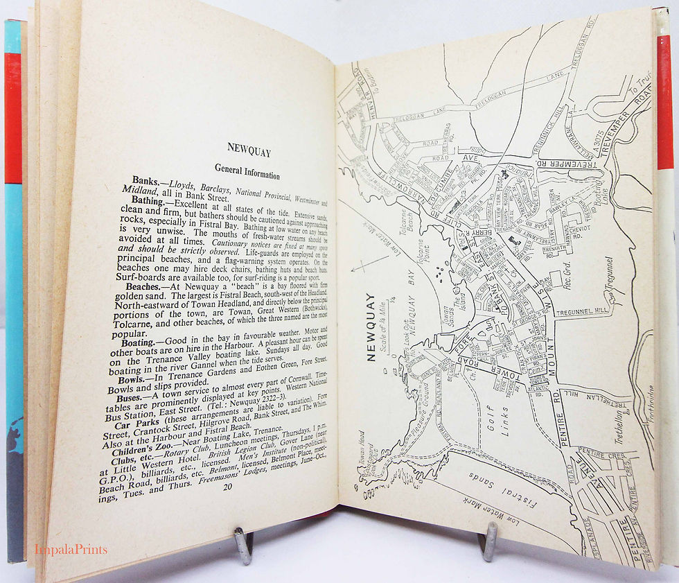 Thumbnail: Vintage Bude & North Cornwall Travel Guide Book 1967 Hardback Ward Lock Red Guid