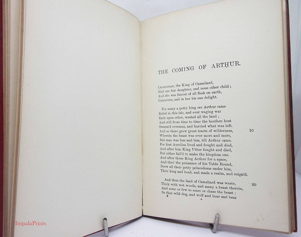 Thumbnail: The Coming of Arthur – Tales of King Arthur, Vintage 1907 Red British Mythology