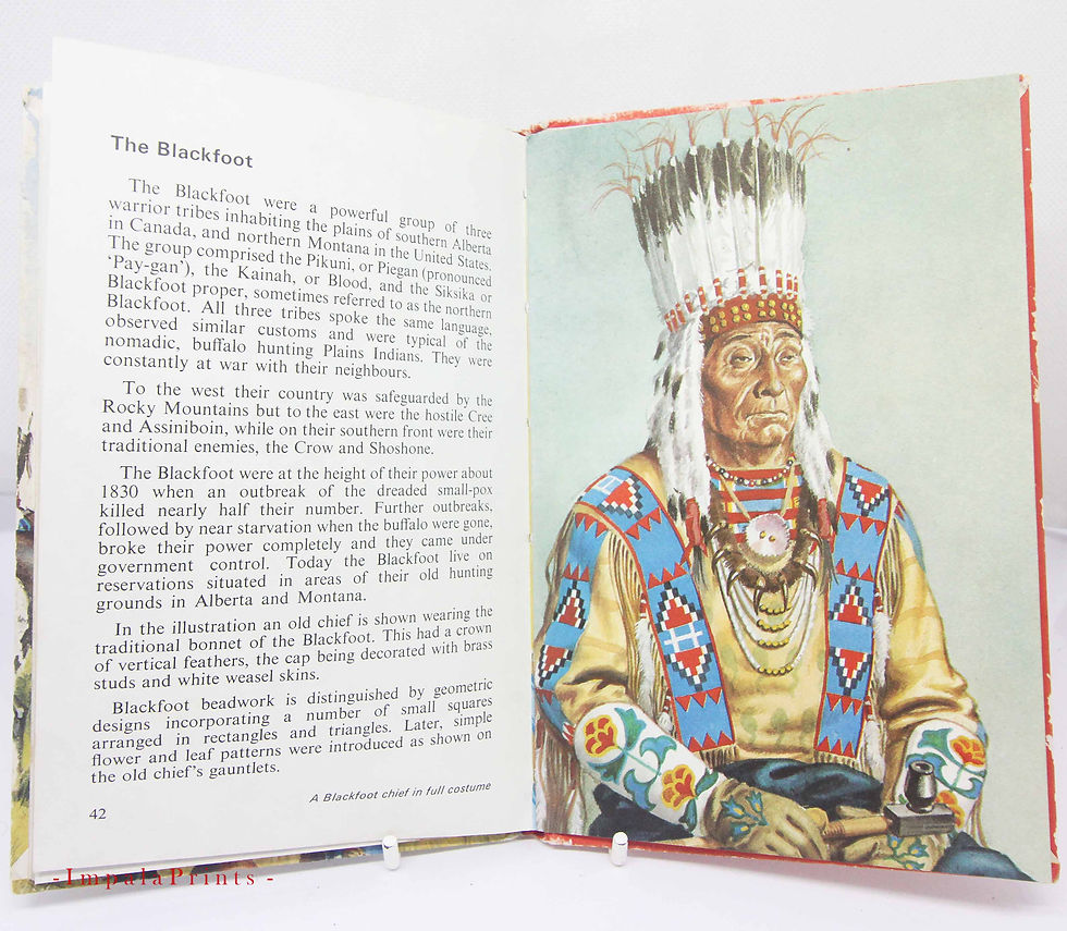 Thumbnail: The Story of the Indians of the Western Plains Vintage Ladybird Book, Illustrate