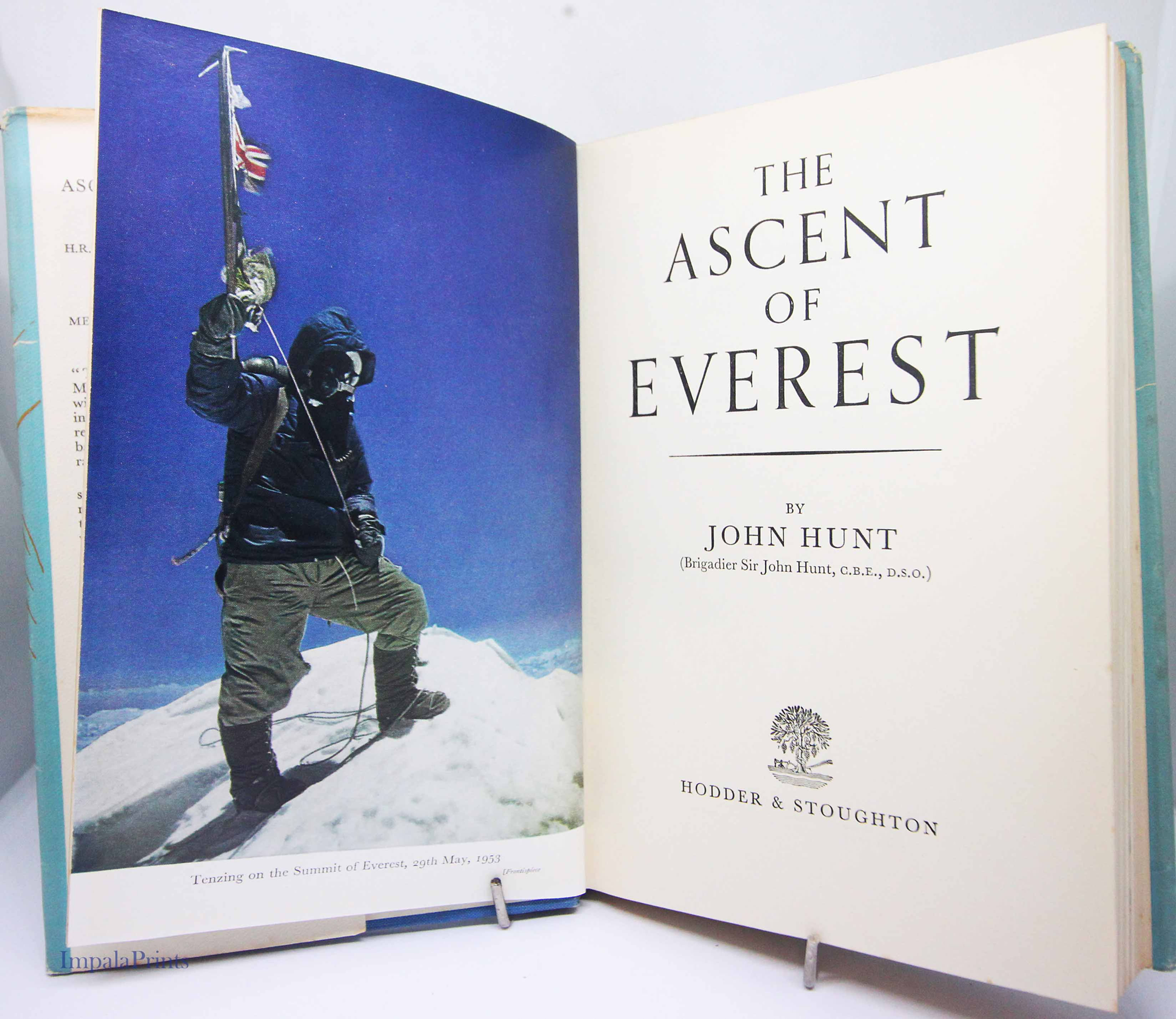 Exploration Book Ascent of Everest 1954 John Hunt colour plates Hardback adventu