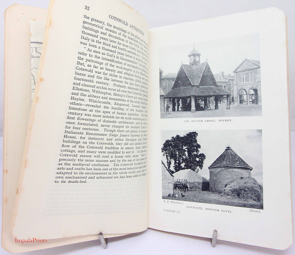 Thumbnail: Vintage Cotswolds Travel Book 1950s Hardback | English Countryside History, Maps