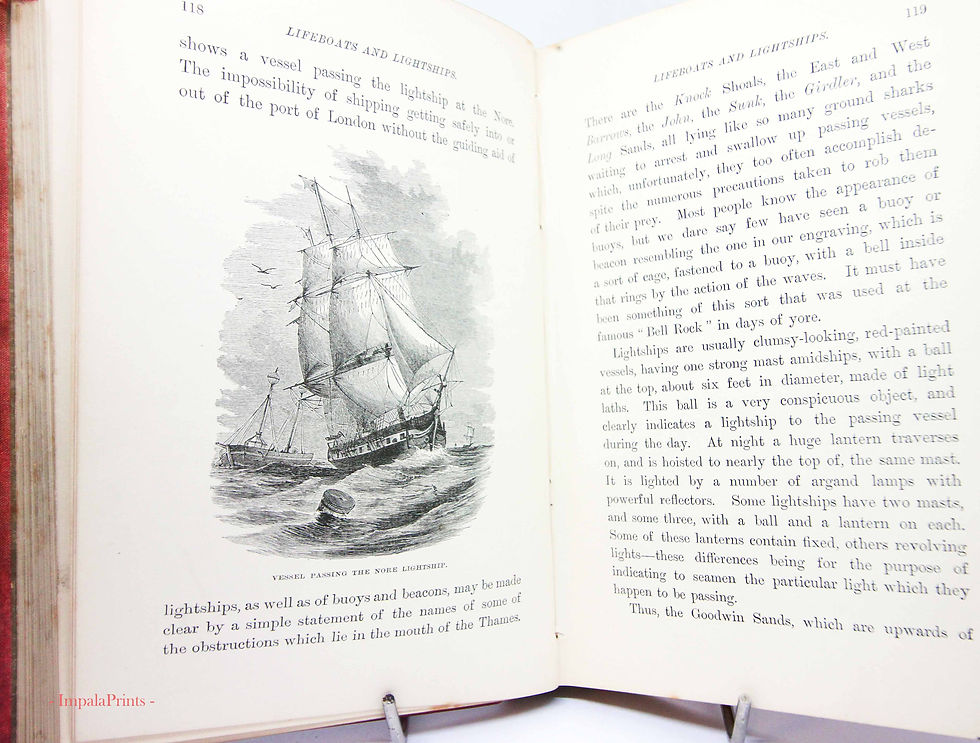 Thumbnail: Man on the Ocean 1883 Antique Illustrated Hardback Book | Victorian Maritime His