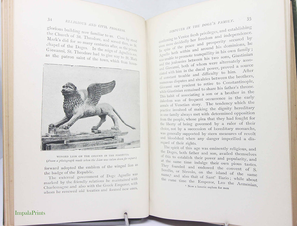 Thumbnail: Venice 1894 – Antique Story of Nations History Book, Vintage Travel Guide, Colle