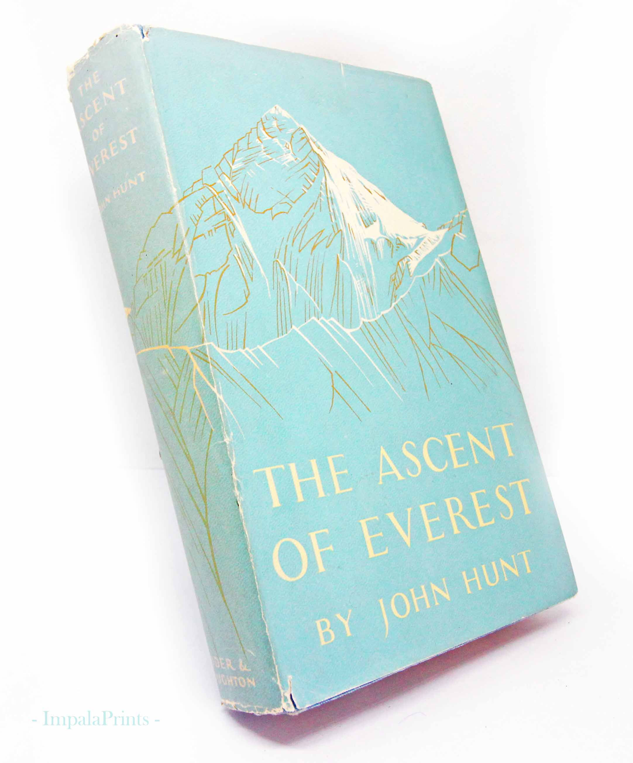 Exploration Book Ascent of Everest 1953 John Hunt colour plates Hardback adventu