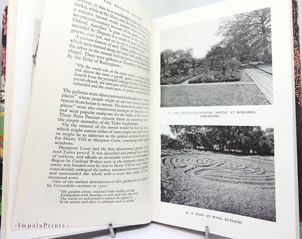 Thumbnail: The English Garden 1945 illustrated Vintage Books old book Famous garden design