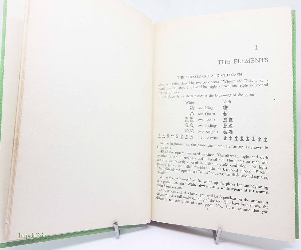 Thumbnail: Vintage Chess Guide book Hardback guide book to chess Green book Games