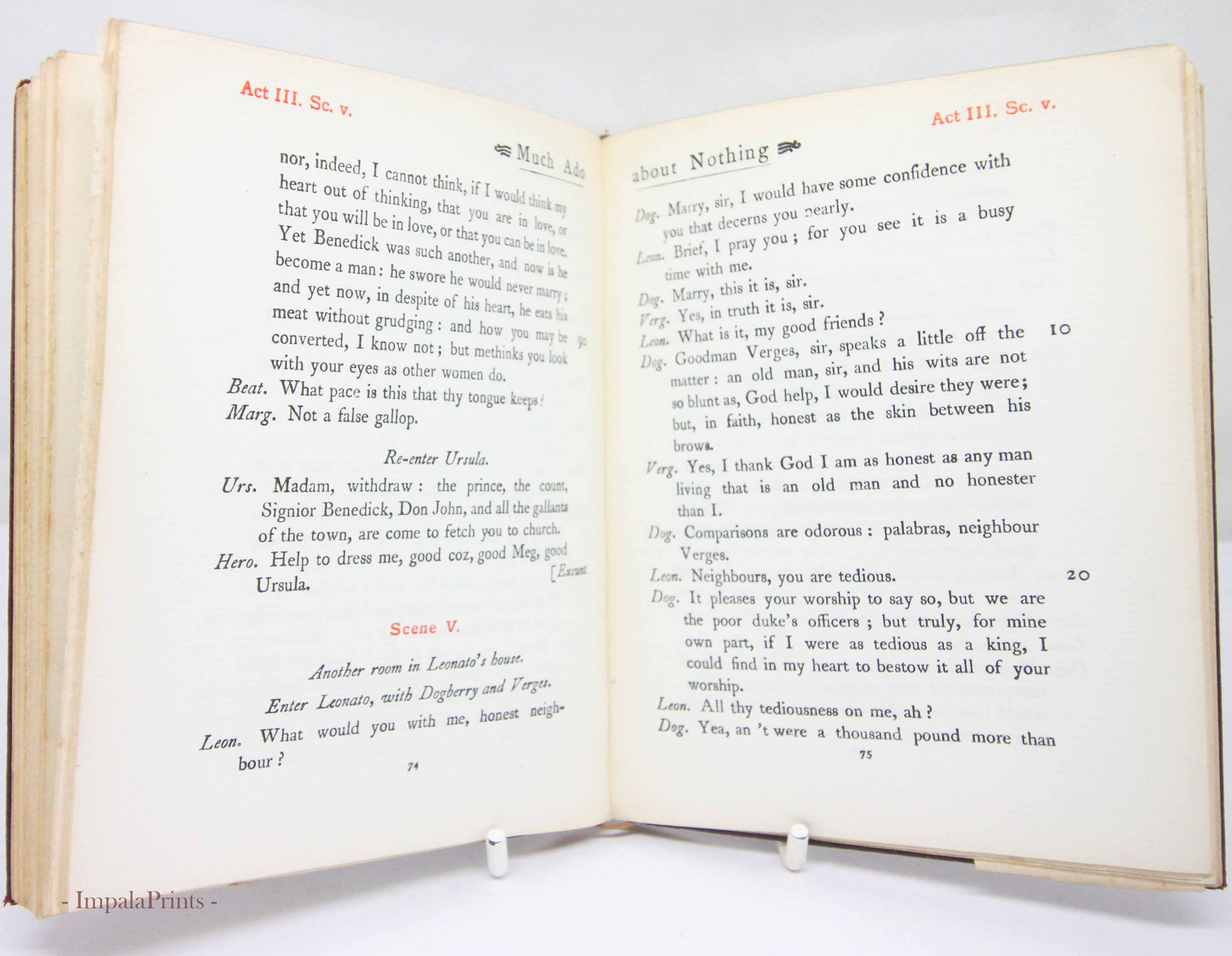 Much Ado About Nothing William Shakespeare 1903Antique Vintage hardback book Eng