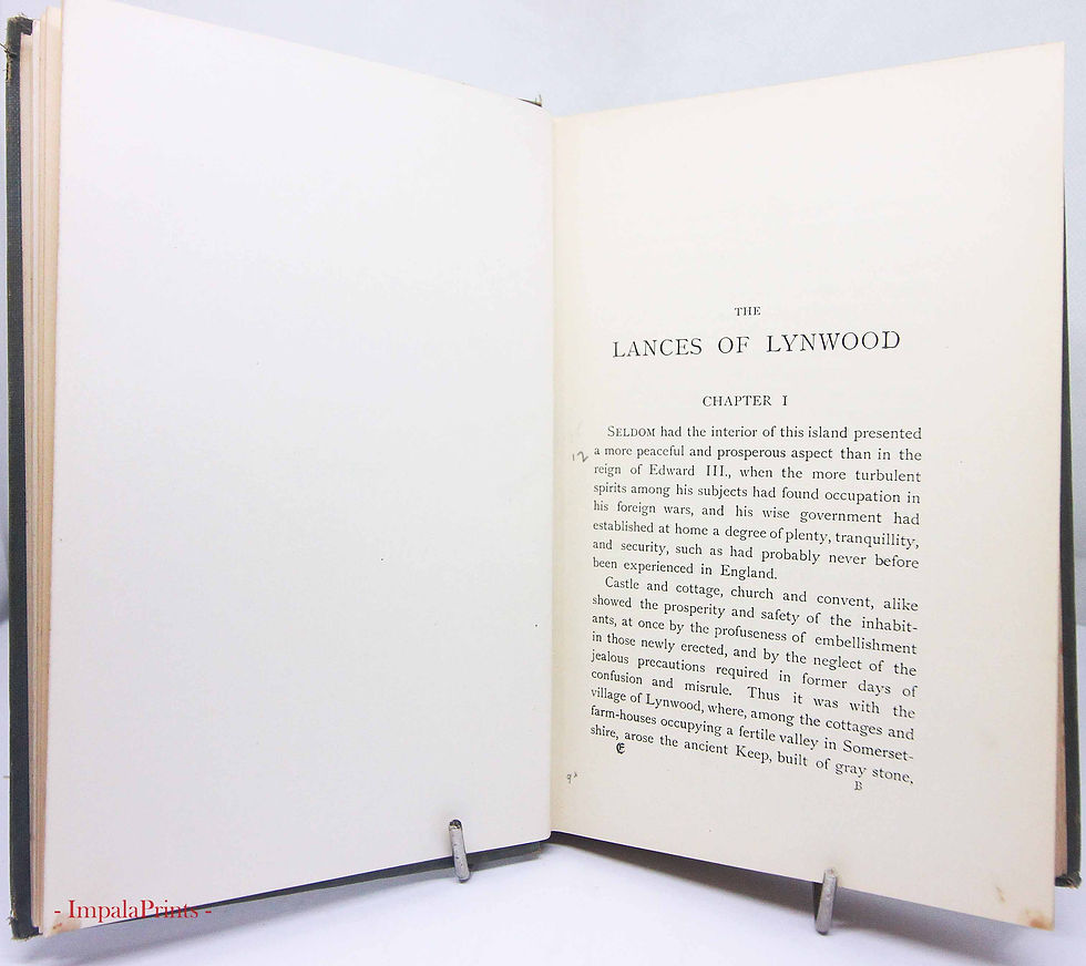 Thumbnail: The Lances of Lynwood 1900 Antique Illustrated Hardback Book | Classic Stories |