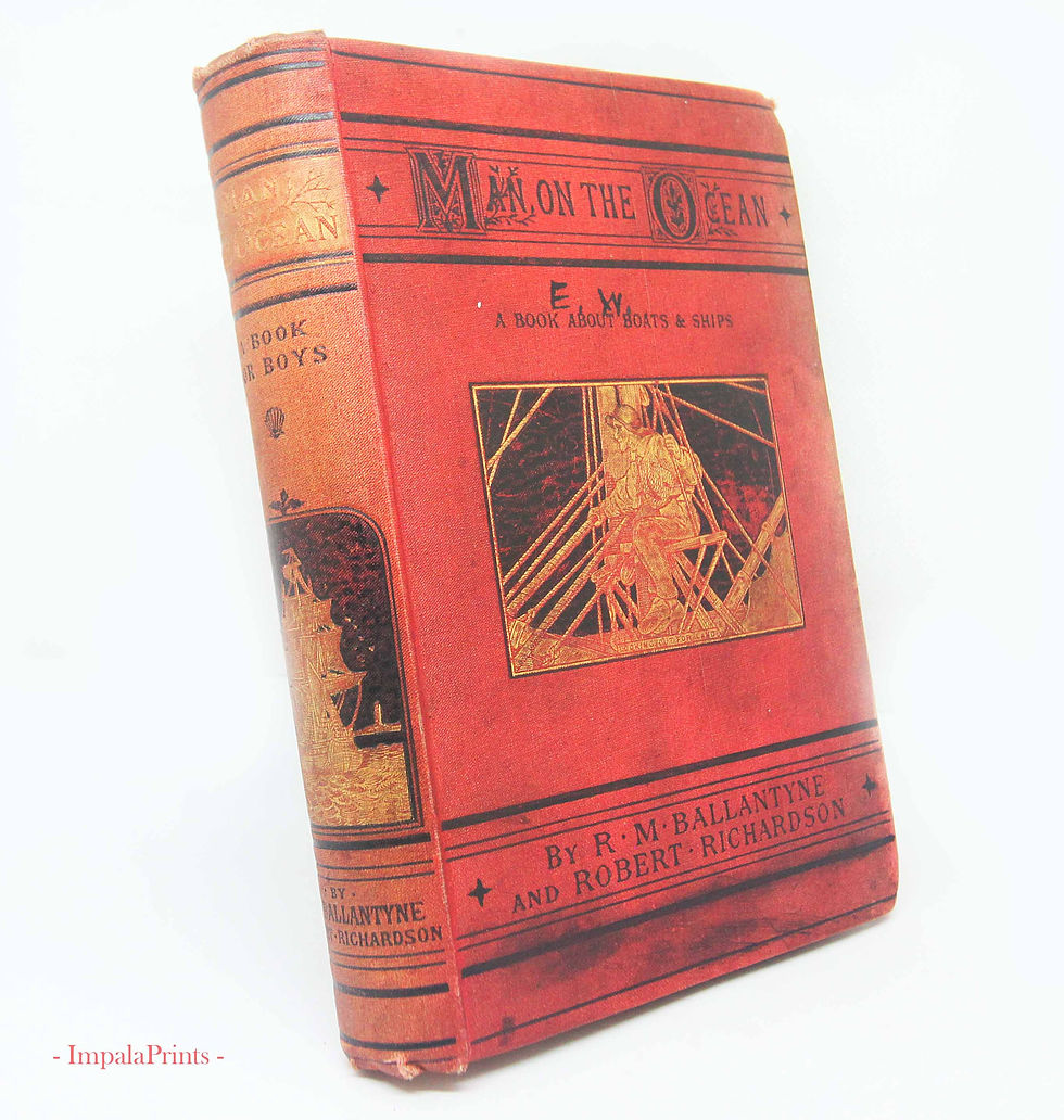 Thumbnail: Man on the Ocean 1883 Antique Illustrated Hardback Book | Victorian Maritime His