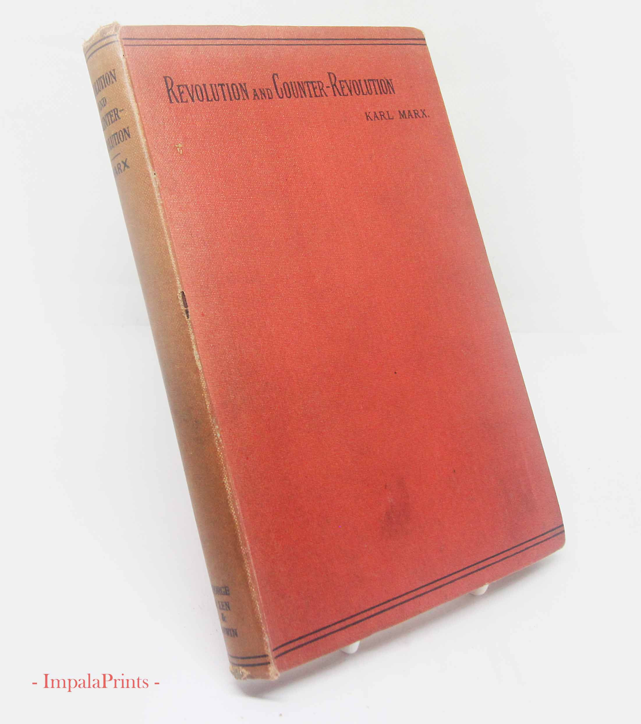 Karl Marx Revolution and Counter-Revolution – Vintage 1930s Paperback, Sociology