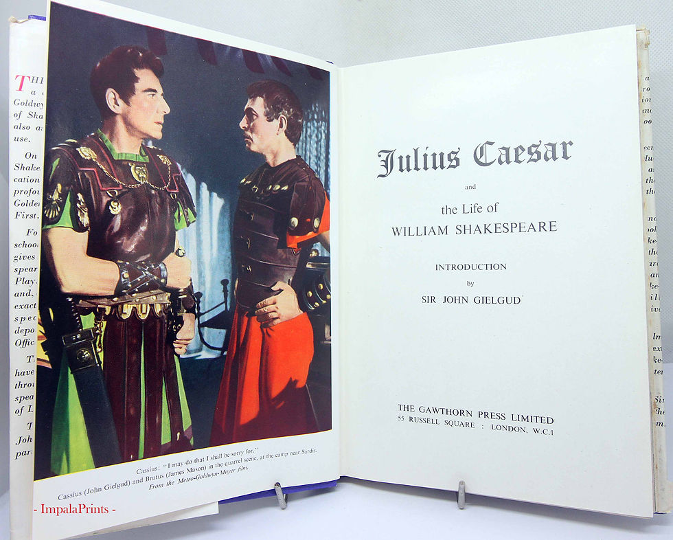 Thumbnail: Julius Caesar – William Shakespeare Book, 1950s Film Tie-In Edition, Classic Lit