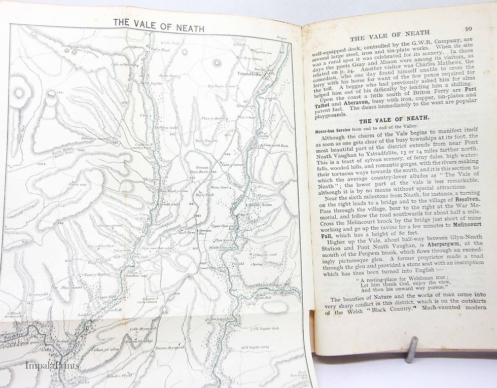 Thumbnail: South Wales Travel Guide Book Vintage 1930s Illustrated Maps Welsh History Holid