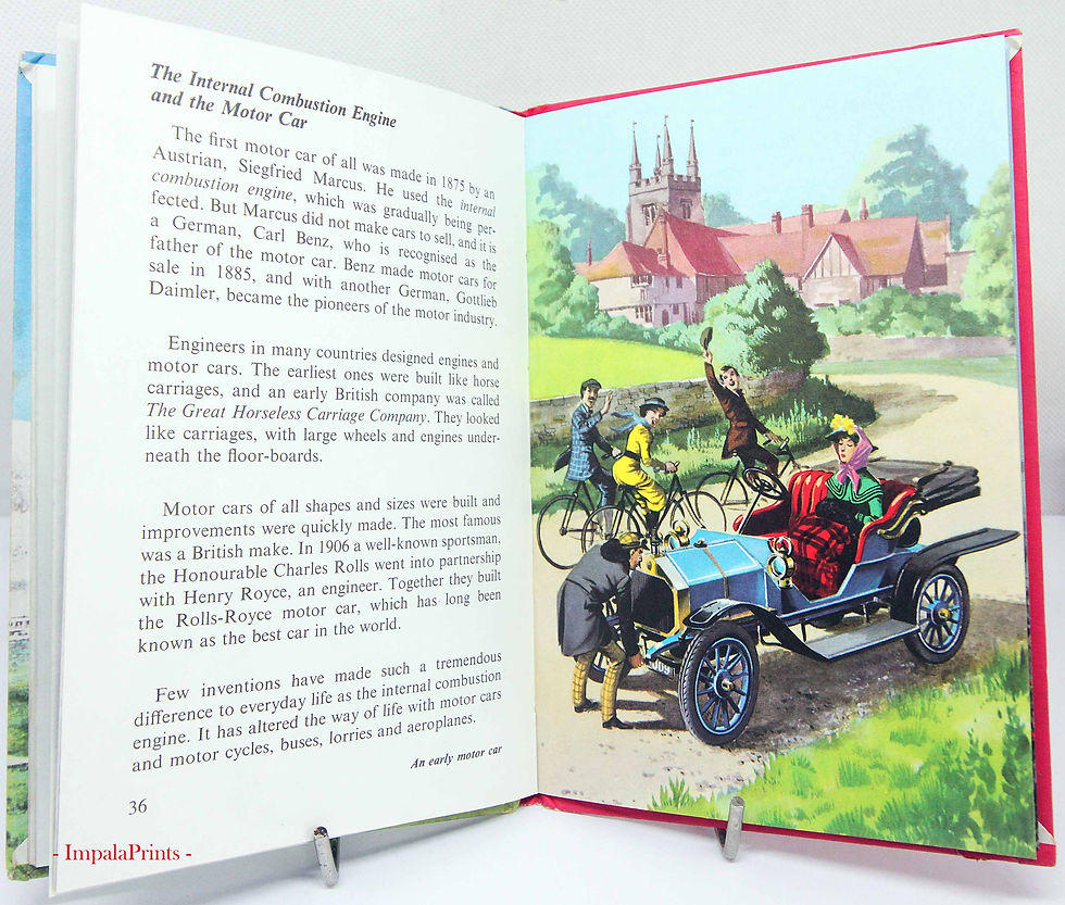 Thumbnail: Vintage Ladybird Book: Great Inventions (1961) –  aviation, machines Illustrated
