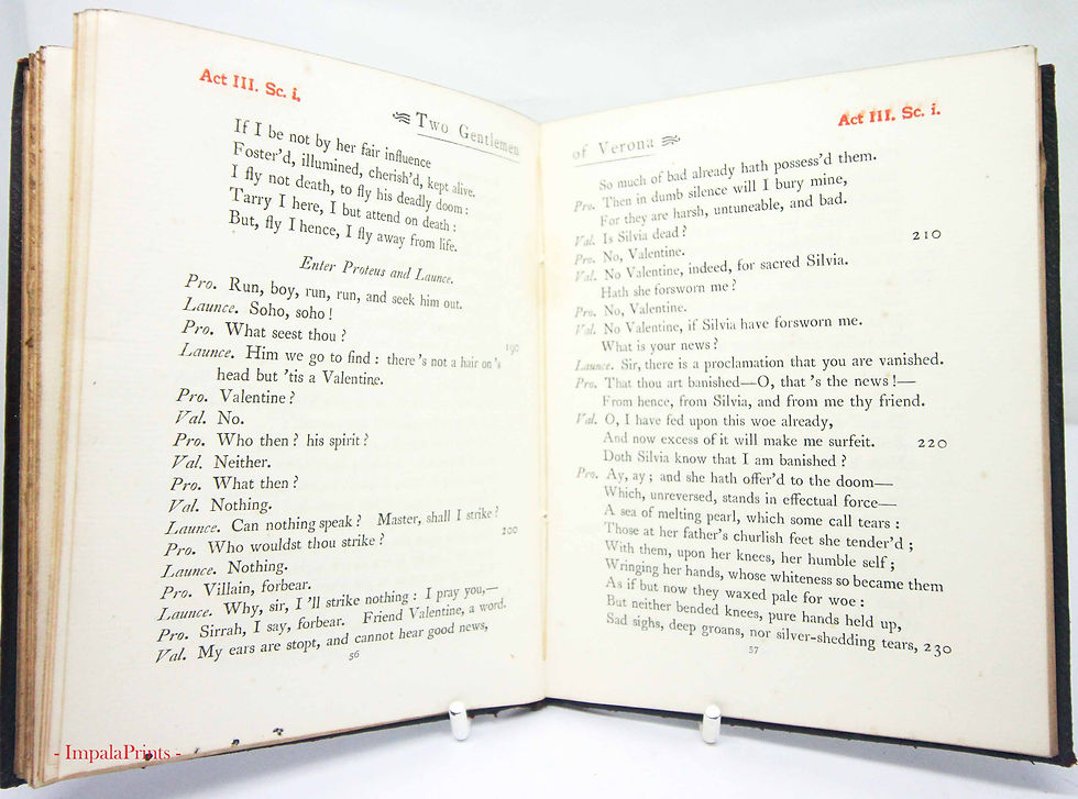 Thumbnail: Two Gentlemen Of Verona Shakespeare 1910 Vintage pocket book English Literature