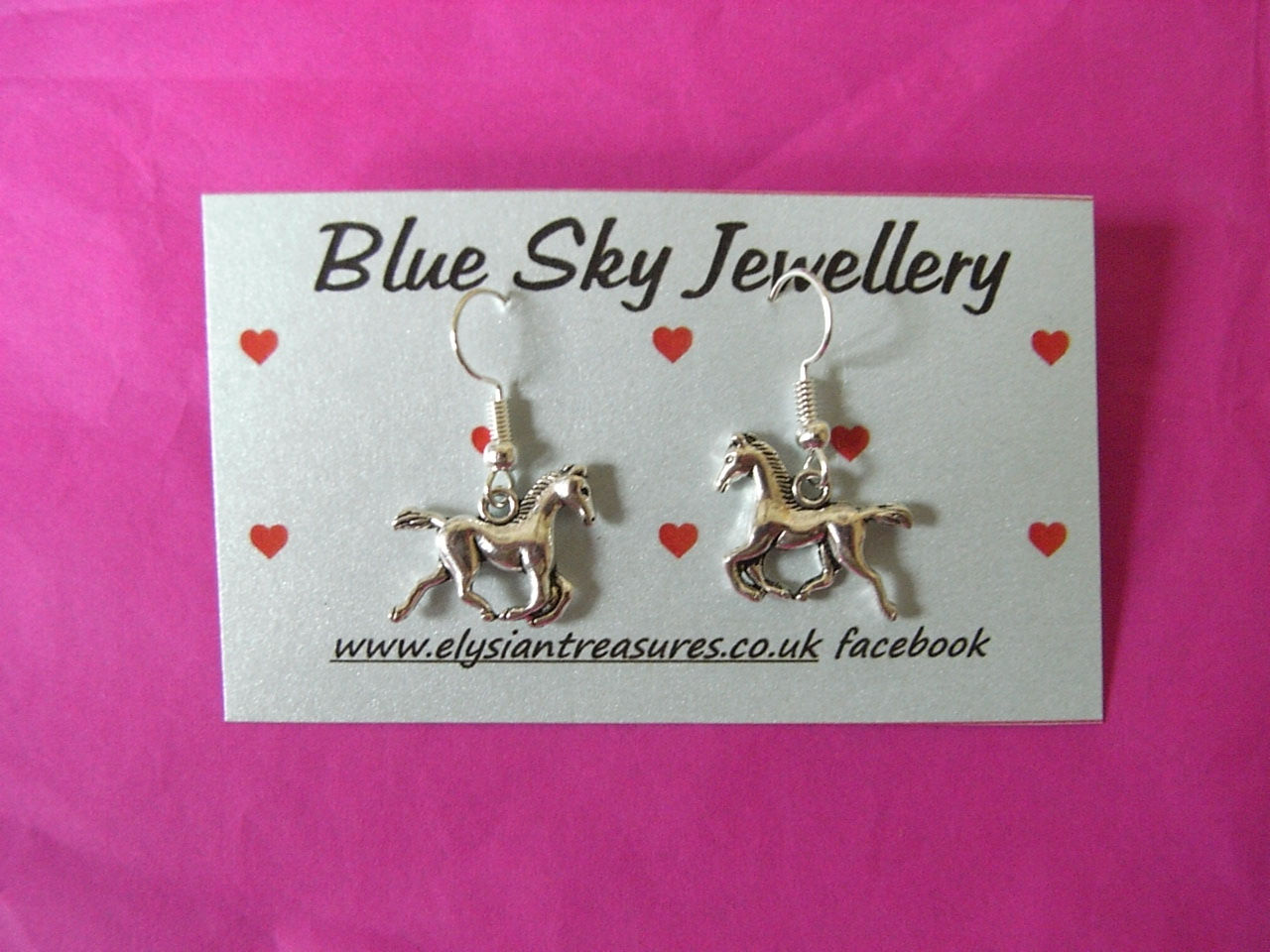 Blue Sky Horse Earrings