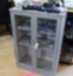 Grey Painted Display Cupbo SOLDard £85 d