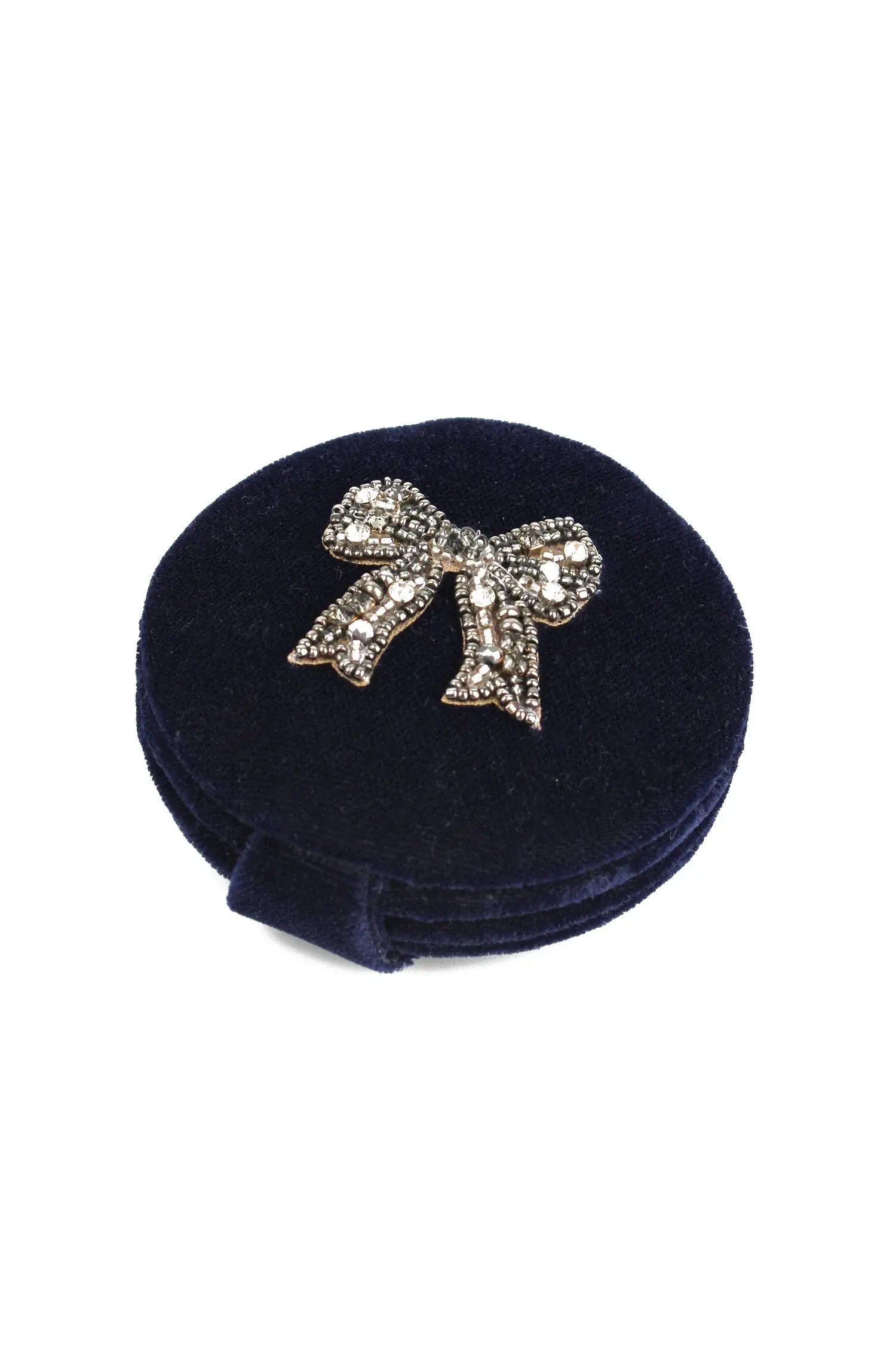 My Doris Silver Bow Compact Mirror