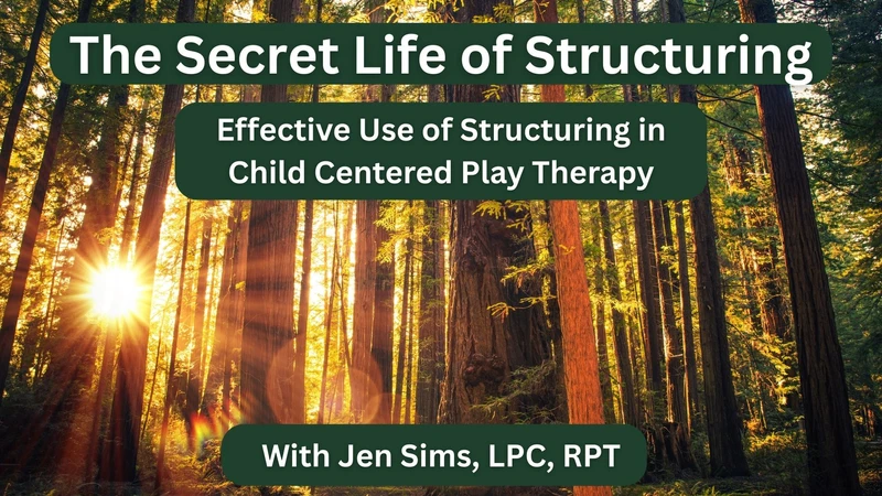 An image of redwood trees with sun shining through them, with the title of the training on top